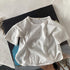 Summer Slub Cotton Short Sleeve Tee Solid Color White Crewneck Cotton Top